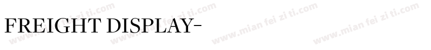freight display字体转换